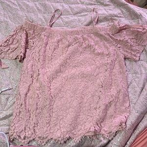 Pink lace blouse